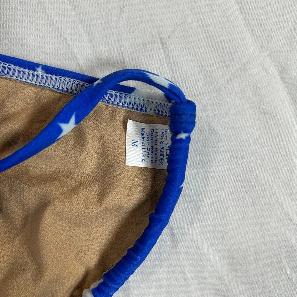 Zuliana Y2K American Flag Bikini Set Stars Stripes‎ Red White Blue Medium NWT